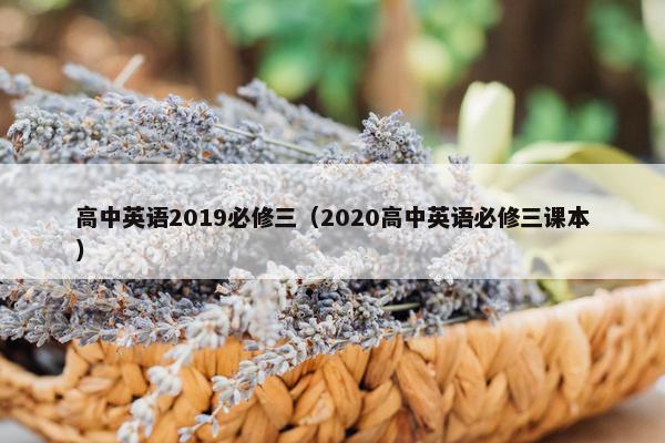 高中英语2019必修三（2020高中英语必修三课本）