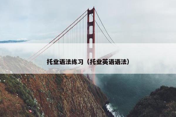 托业语法练习（托业英语语法）