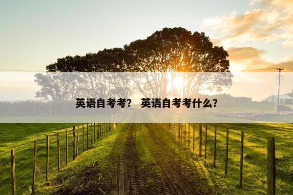 英语自考考？ 英语自考考什么？
