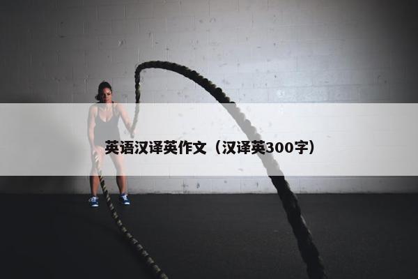 英语汉译英作文（汉译英300字）