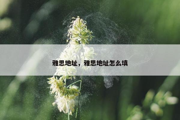 雅思地址，雅思地址怎么填