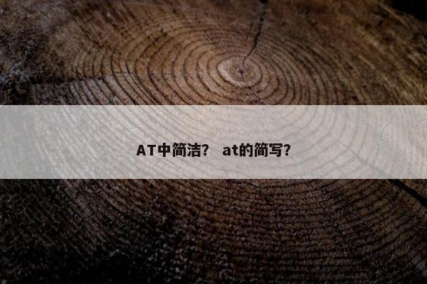 AT中简洁？ at的简写？