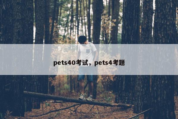 pets40考试，pets4考题