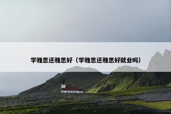 学雅思还雅思好（学雅思还雅思好就业吗）