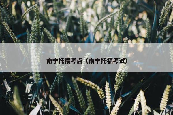 南宁托福考点（南宁托福考试）