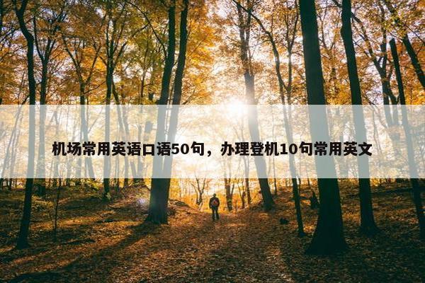 机场常用英语口语50句，办理登机10句常用英文