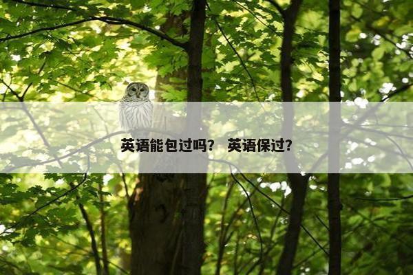 英语能包过吗？ 英语保过？