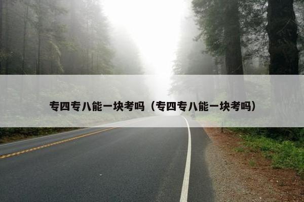 专四专八能一块考吗（专四专八能一块考吗）