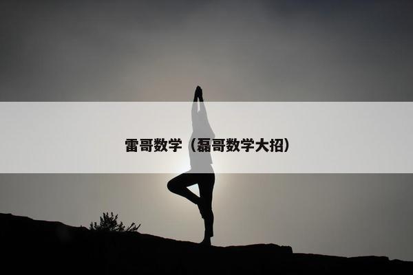 雷哥数学（磊哥数学大招）