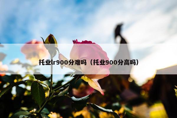 托业lr900分难吗（托业900分高吗）