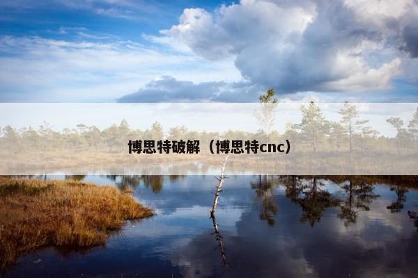 博思特破解（博思特cnc）