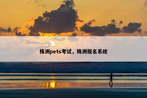 株洲pets考试，株洲报名系统