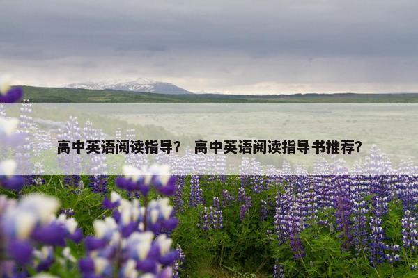 高中英语阅读指导？ 高中英语阅读指导书推荐？