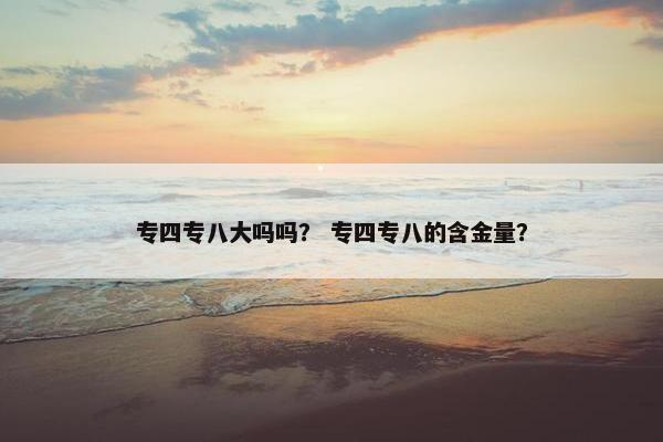 专四专八大吗吗？ 专四专八的含金量？