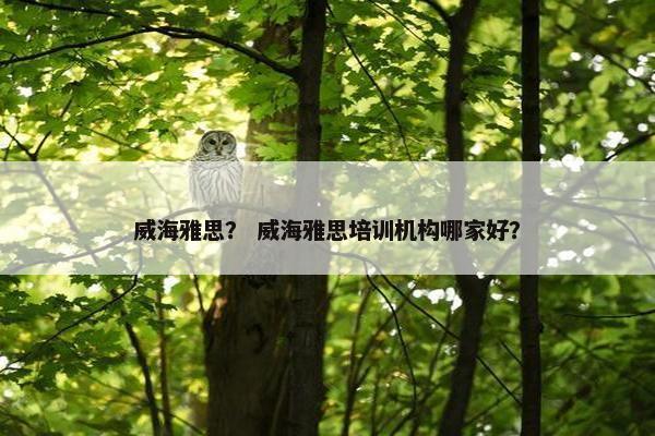 威海雅思？ 威海雅思培训机构哪家好？