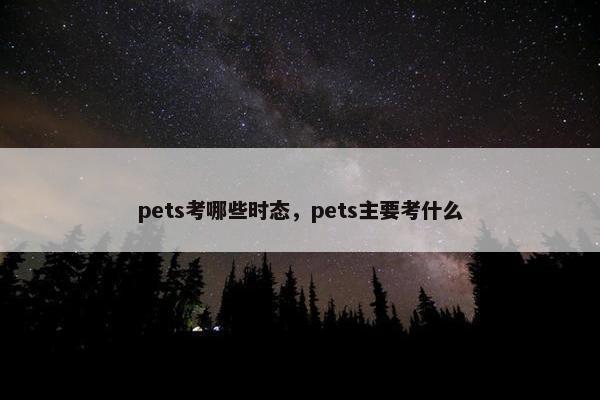 pets考哪些时态，pets主要考什么