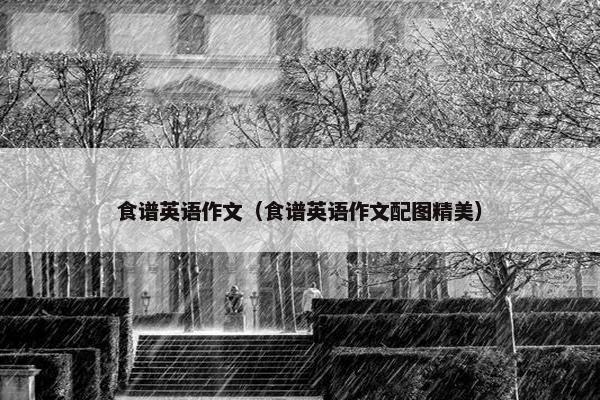 食谱英语作文（食谱英语作文配图精美）