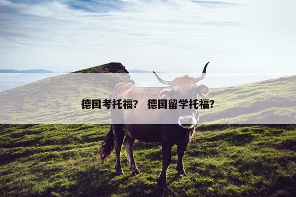 德国考托福？ 德国留学托福？