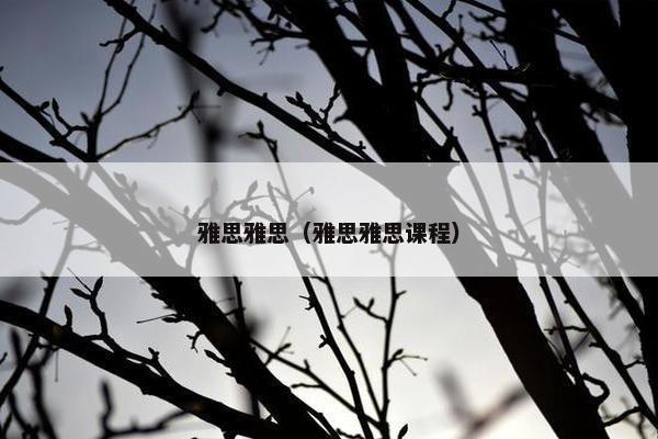雅思雅思（雅思雅思课程）