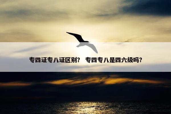 专四证专八证区别？ 专四专八是四六级吗？