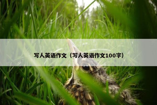 写人英语作文（写人英语作文100字）