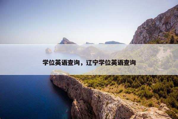 学位英语查询，辽宁学位英语查询