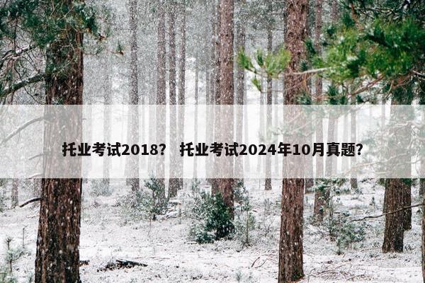 托业考试2018？ 托业考试2024年10月真题？