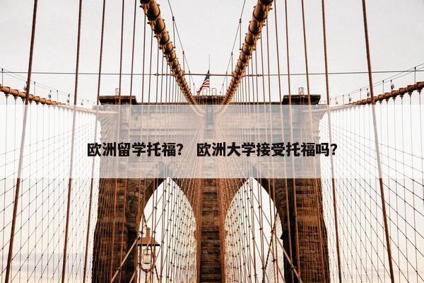 欧洲留学托福？ 欧洲大学接受托福吗？