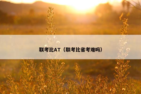 联考比AT（联考比省考难吗）