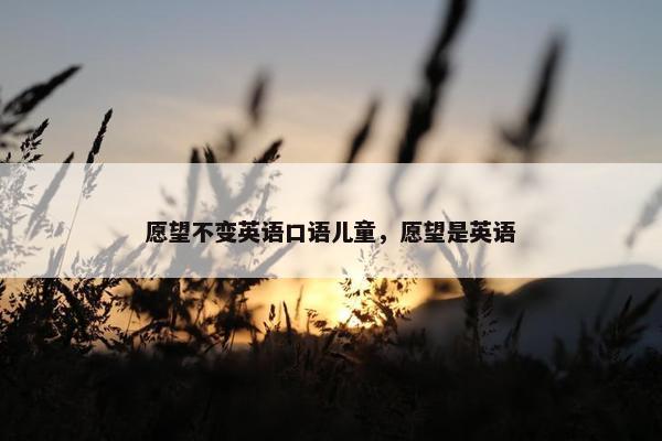 愿望不变英语口语儿童，愿望是英语