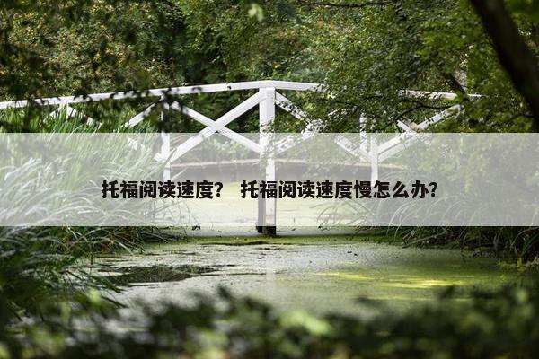 托福阅读速度？ 托福阅读速度慢怎么办？