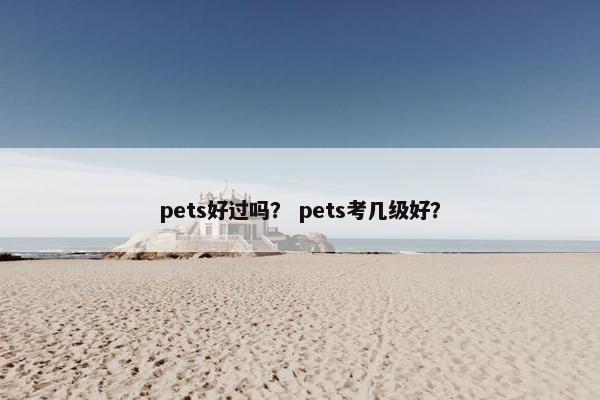 pets好过吗？ pets考几级好？
