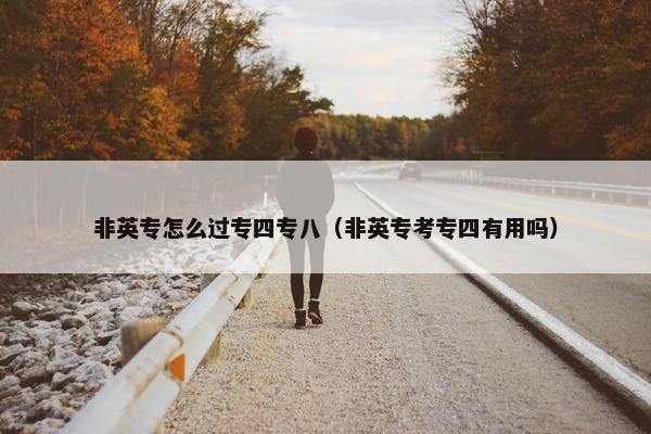 非英专怎么过专四专八（非英专考专四有用吗）