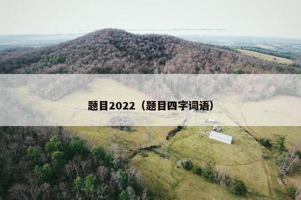 题目2022（题目四字词语）