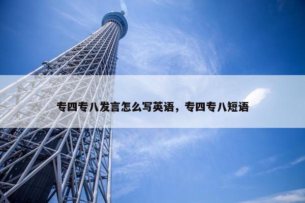 专四专八发言怎么写英语，专四专八短语