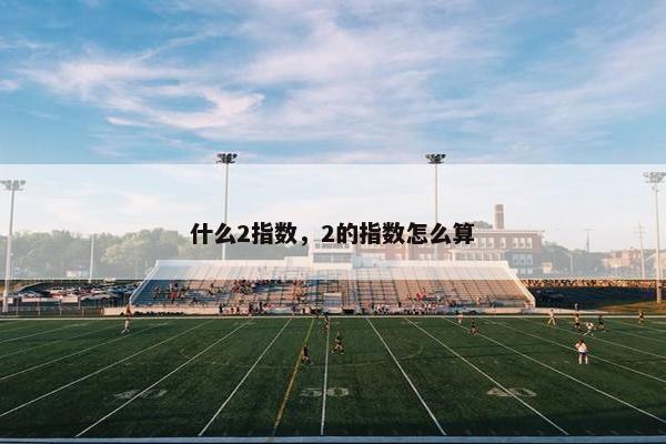 什么2指数，2的指数怎么算