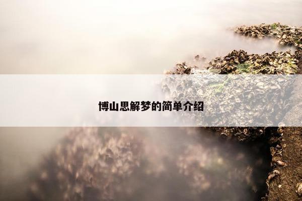 博山思解梦的简单介绍