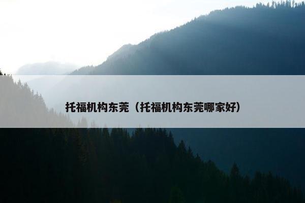 托福机构东莞(托福机构东莞哪家好) 托福机构东莞(托福机构东莞哪家好)