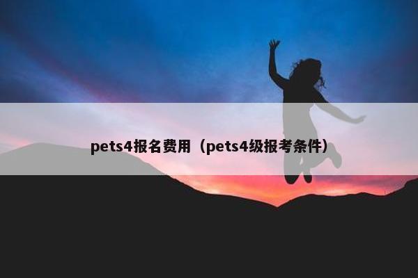 pets4报名费用（pets4级报考条件）