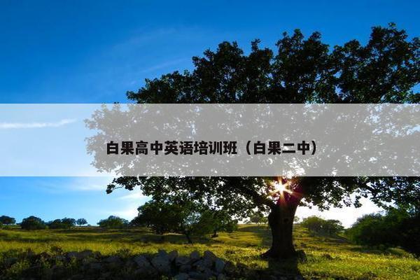 白果高中英语培训班（白果二中）