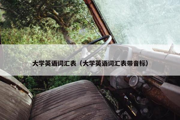 大学英语词汇表（大学英语词汇表带音标）