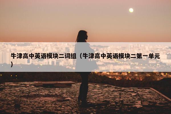 牛津高中英语模块二词组（牛津高中英语模块二第一单元）