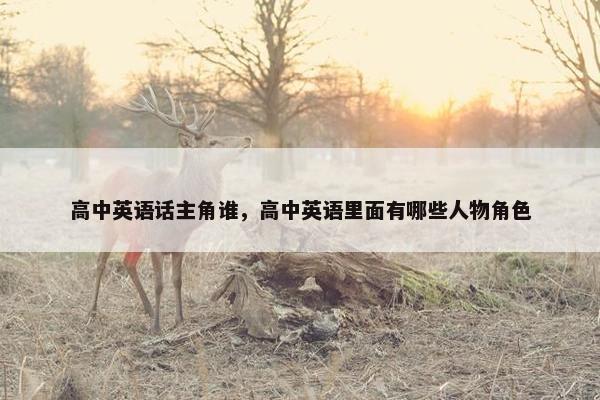 高中英语话主角谁，高中英语里面有哪些人物角色