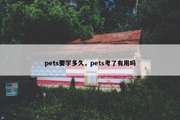 pets要学多久，pets考了有用吗