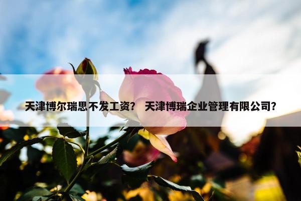 天津博尔瑞思不发工资？ 天津博瑞企业管理有限公司？