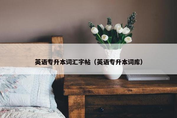 英语专升本词汇字帖（英语专升本词库）