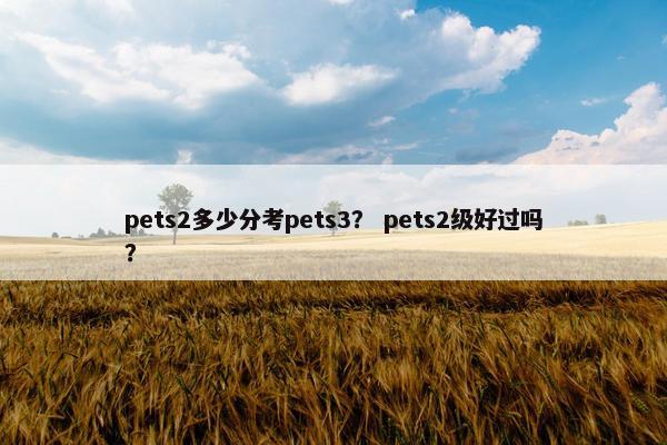 pets2多少分考pets3？ pets2级好过吗？