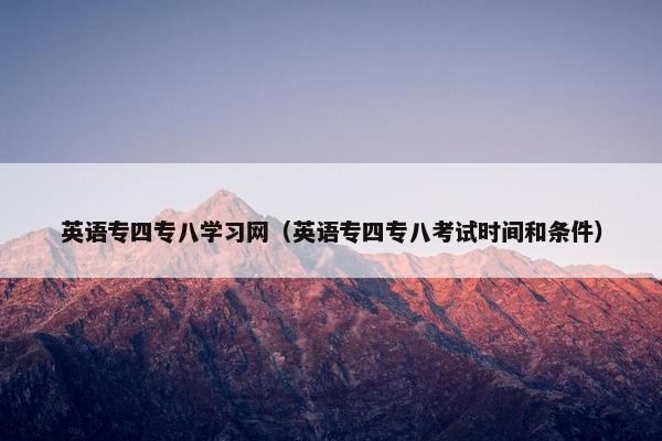 英语专四专八学习网（英语专四专八考试时间和条件）