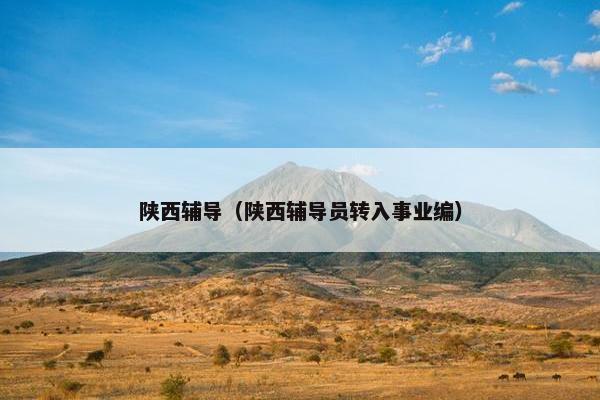 陕西辅导（陕西辅导员转入事业编）