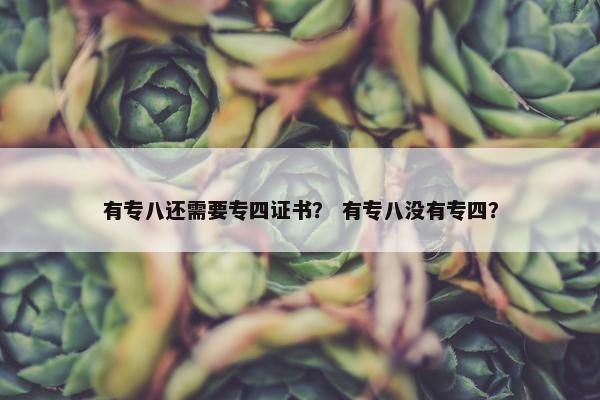 有专八还需要专四证书？ 有专八没有专四？
